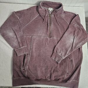 BKE Men's Maroon Quarter Zip-Up Sweater